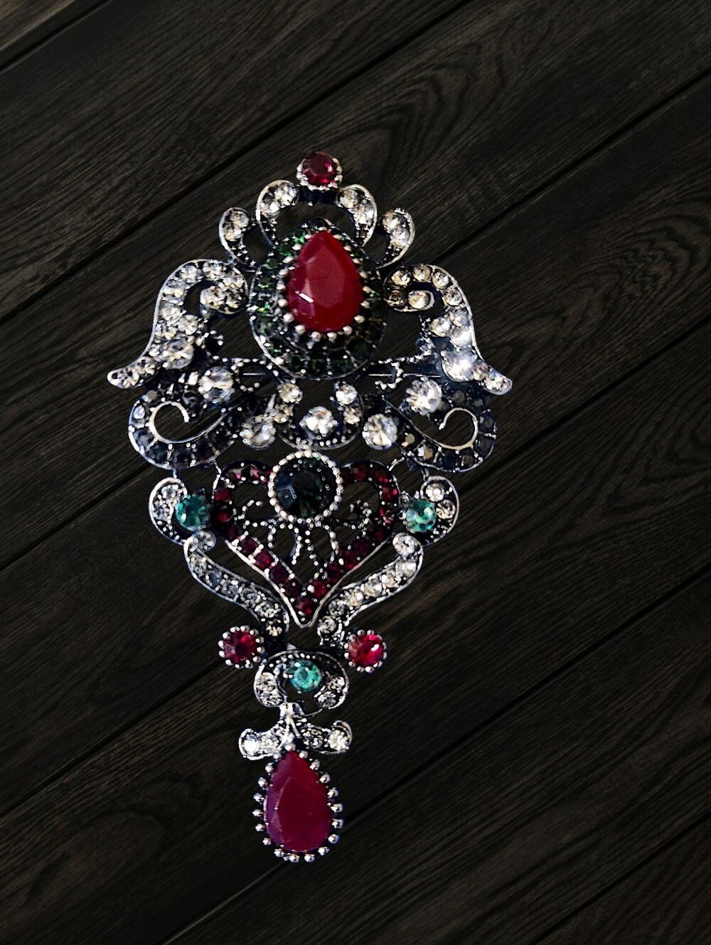 Baroque Style Drop Brooch